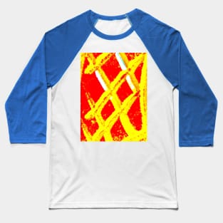 GOLDEN AND RED CHECKED PATTERN Baseball T-Shirt